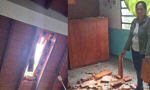 Cae parte del techo de una escuela y maestras claman por aulas móviles en Caaguazú – Prensa 5