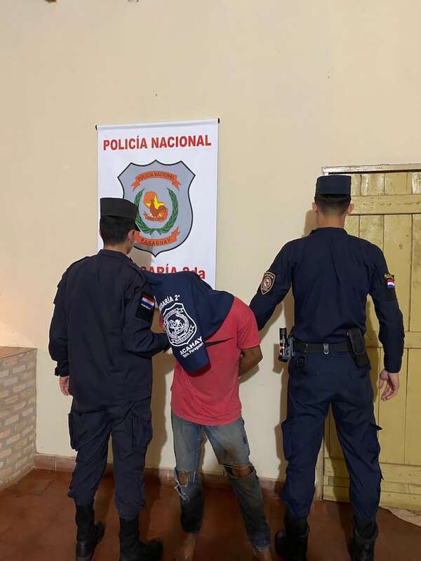 Acahay: detienen a un hombre por tentativa de homicidio y amenazas con arma de fuego a una mujer - Policiales - ABC Color