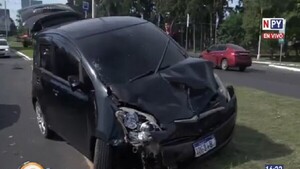 Aparatoso accidente en la intersección de la autopista Silvio Pettirossi
