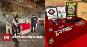 TRAS PROCEDIMIENTO EN ENCARNACIÓN INCAUTARON DROGAS Y ARMAS BLANCAS
