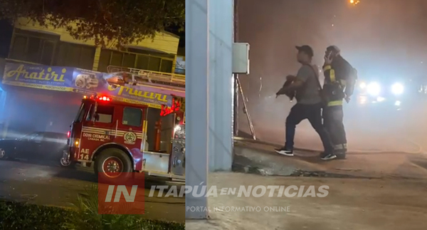 CORTOCIRCUITO HABRÍA CAUSADO PRINCIPIO DE INCENDIO EN ENCARNACIÓN
