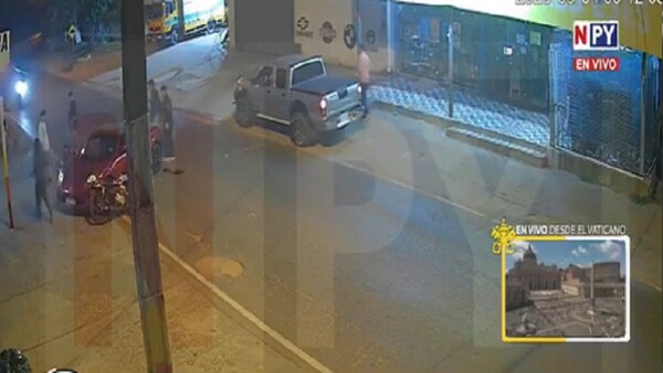 Giro indebido y moto sin luces causó accidente en Ypané
