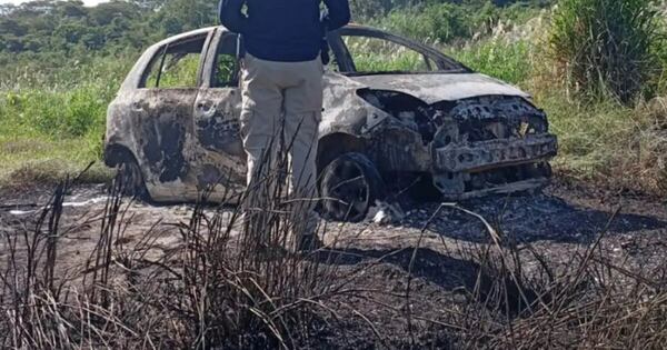 La Nación / Pedro Juan: vehículo utilizado por atacantes de abogado fue hallado incinerado