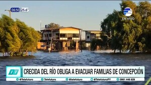 Crecida del río obliga a evacuar familias de Concepción