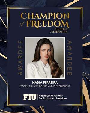 Nadia Ferreira recibirá hoy el premio “Champion of Freedom” - Gente - ABC Color
