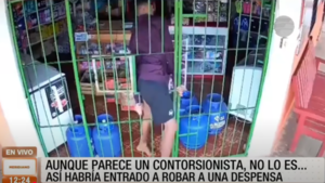 Así un hombre ingresó a una despensa a robar