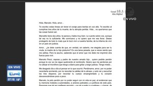 Carta a Marcelo Pecci a 3 años de su muerte