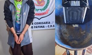 Atrapan a ladrón «con la mano en la masa»