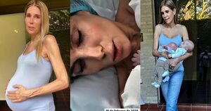 Las imágenes de Sanie antes, durante y después de dar a luz a sus mellizos