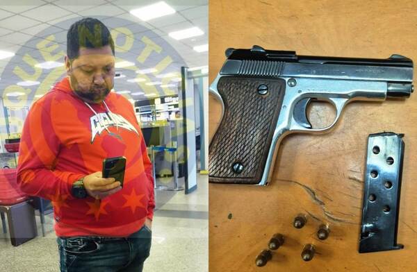 Seguridad de Cerro intentó viajar a Perú armado con pistola •
