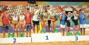 Paraguay tiene otra dupla de oro en voley playa Denisse y Fiorella y plata con las olímpicas Michelle y Giuliana
