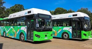 Buses eléctricos inician operaciones en Hernandarias