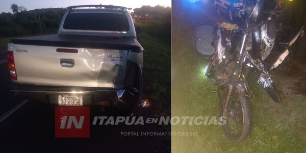 COLISIÓN EN TRINIDAD DEJA UN LESIONADO Y DAÑOS MATERIALES