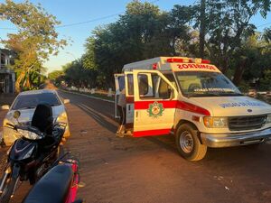 MOTOCICLISTA RESULTÓ HERIDO TRAS CHOQUE EN TOMÁS R. PEREIRA
