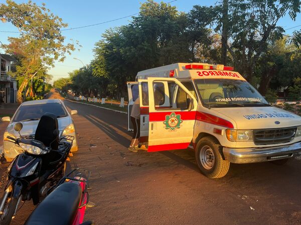 MOTOCICLISTA RESULTÓ HERIDO TRAS CHOQUE EN TOMÁS R. PEREIRA