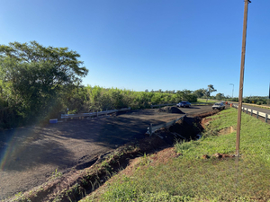 Obras finales de alcantarillado en Curuñai se desarrollan sobre la ruta PY01