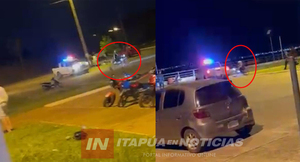 MOTOCICLISTAS IMPRUDENTES GENERARON CAOS Y PERSECUCIONES EN ENCARNACIÓN