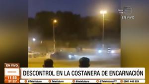 Descontrol en la Costanera de Encarnación