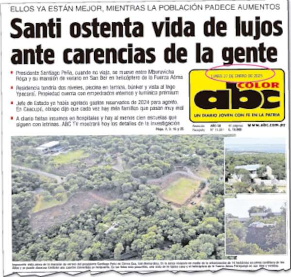 Se confirma que mansión de Santiago Peña se construyó sin licencia ambiental - Política - ABC Color