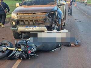 Joven motociclista muere en triple choque sobre la Ruta PY06 - ABC en el Este - ABC Color
