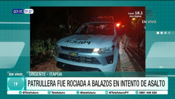 Patrullera fue rociada a balazos en intento de asalto en Coronel Bogado