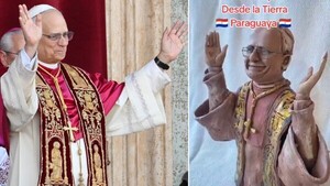 Alfarero paraguayo moldeó en barro al Papa León XIV y espera poder obsequiárselo