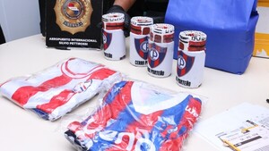 Intentaron enviar vasos de Cerro "con sorpresa" a Arabia Saudita