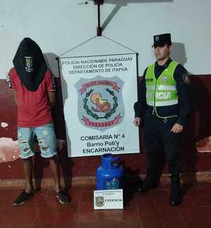 Aprehenden a joven por hurto de garrafa en Encarnación
