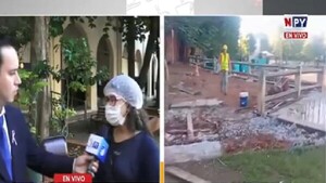 Suspenden clases en Colegio Nacional de la Capital por riesgo de derrumbe