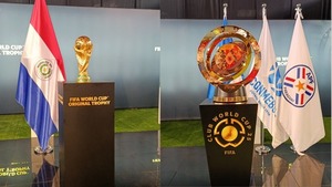 Exhiben la Copa del Mundo y el trofeo del Mundial de Clubes en el Puerto de Asunción - Unicanal