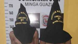 Detienen a dos sospechosos de haber incendiado una vivienda en Minga Guazú