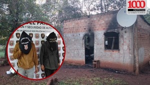 Adictos detenidos tras presuntamente quemar la casa de su hermana en Minga Guazú - 1000 Noticias