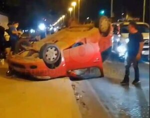 Vuelco en Loma Pytã: cinco heridos y el otro auto “desapareció”