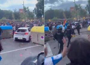 [VIDEO] Conmoción en la previa del “clásico” entre el RCD Espanyol y Barcelona: auto atropelló al rollete