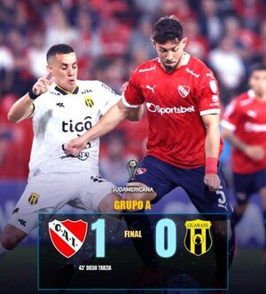 Guaraní cae ante Independiente y define su suerte en la última fecha