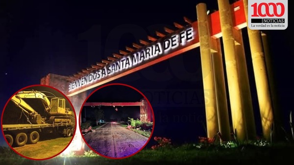 Camión destruyó pórtico de acceso principal a Santa María Misiones - 1000 Noticias