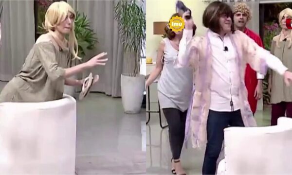 (VIDEO) ¡Conductores de TV probaron su puntería con zapatillazos!
