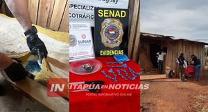 ALLANAMIENTO EN TRINIDAD: SENAD INCAUTA DOSIS DE CRACK