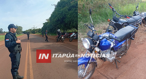 TRAS OPERATIVO DE CONTROL INCAUTARON VARIAS MOTOCICLETAS EN NATALIO
