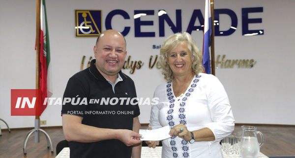 EBY ENTREGA IMPORTANTE APORTE AL CENTRO DE AYUDA AL DISCAPACITADO DE ENCARNACIÓN