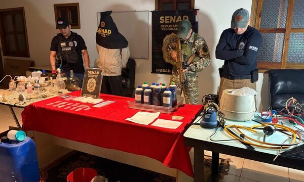 Breaking Mal: desmantelan laboratorio clandestino de metanfetamina en Minga Guasu
