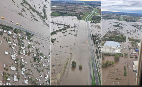 Fuertes inundaciones se producen en Buenos Aires y alrededores.
