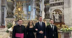 La Nación / Santiago Peña encabezó delegación paraguaya durante la entronización del Papa León XIV