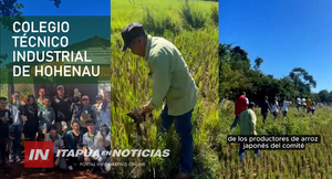 ESTUDIANTES DE HOHENAU VISITARON PRODUCTORES DE ARROZ JAPONÉS