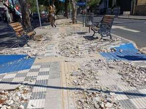 Avenida Carlos Antonio López: paseo central sigue roto - Nacionales - ABC Color