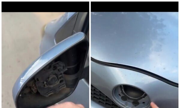 (Video) Fue a celebrar las fiestas patrias y le pelaron el auto