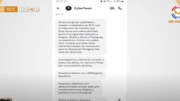 Hackers se adjudican ciberataque en Paraguay "por diversión" y para evidenciar "vulnerabilidad"