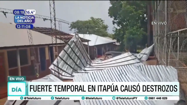 Fuerte temporal en Itapúa causó destrozos