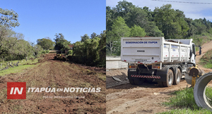 CONTINÚAN LAS MEJORAS EN CAMINOS VECINALES DE ITAPÚA