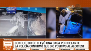 Conductor se llevó una casa por delante